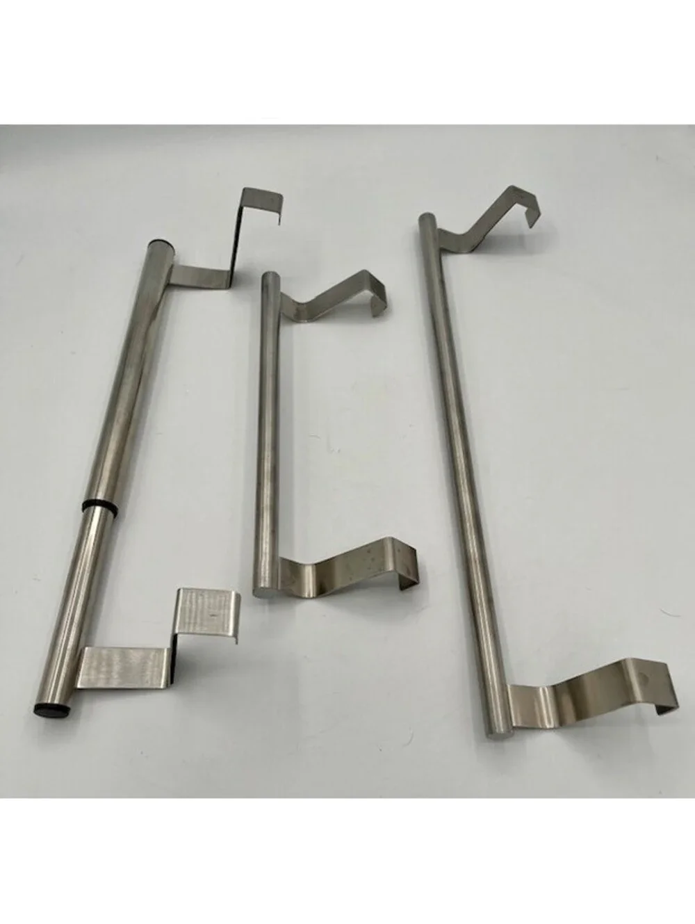 Three Over The Cabinet Stainless Steel Towel Bars 1 Expandable Good Condition